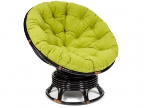 Кресло-качалка Papasan w 23/01 B с подушкой Antique brown, флок Олива в Сургуте - surgut.магазин96.com | фото