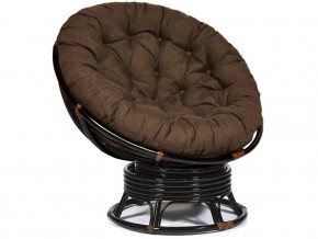 Кресло-качалка Papasan w 23/01 B с подушкой Antique brown, ткань Коричневый в Сургуте - surgut.магазин96.com | фото