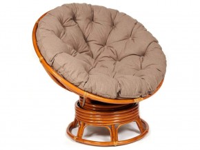 Кресло-качалка Papasan w 23/01 B с подушкой Cognac, экошерсть Коричневый в Сургуте - surgut.магазин96.com | фото