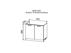 Шкаф нижний ДСМ800 под мойку в Сургуте - surgut.магазин96.com | фото